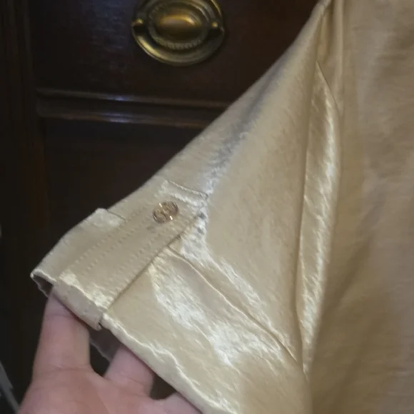 Michael Kors Yellow Short Sleeve Button Down Shirt - Picture 5 of 5